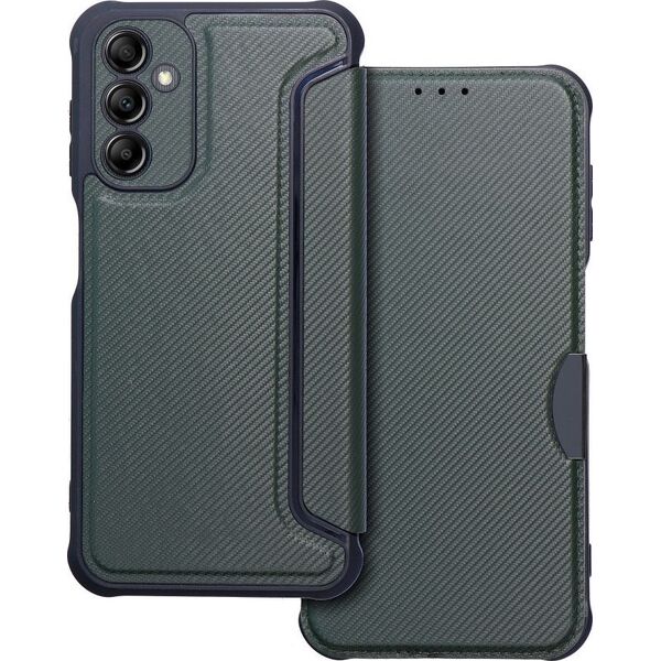 OEM Kabura RAZOR Book do SAMSUNG A14 4G / A14 5G  ciemnozielony 13088796 5903396200274