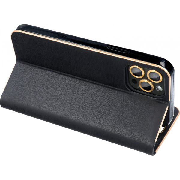 OEM Kabura LUNA Book Gold do IPHONE 14 Pro czarny 13088825 5903396165405