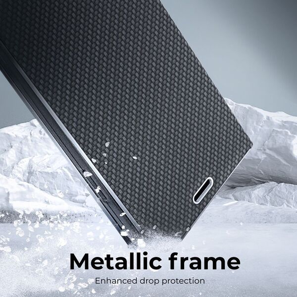 OEM Kabura LUNA Book Carbon do IPHONE 15 Pro czarny 13089182 5903396216398