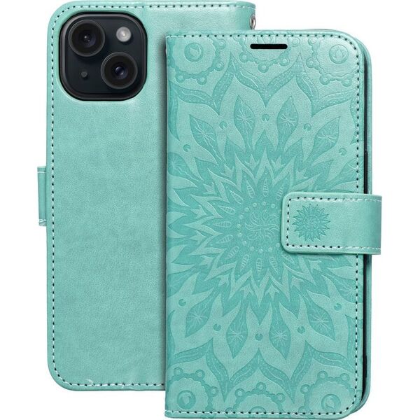 OEM Kabura MEZZO Book do IPHONE 15 mandala zielony 13089206 5903396214417