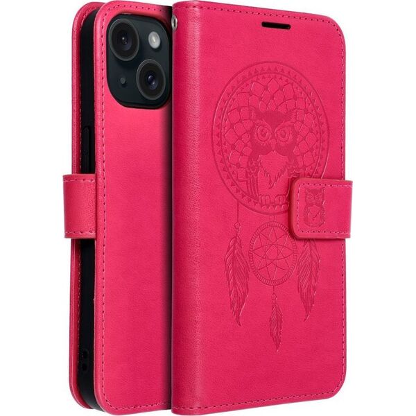 OEM Kabura MEZZO Book do IPHONE 15 łapacz snów magenta 13089207 5903396214424