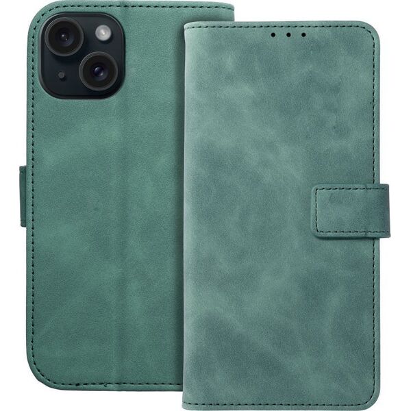 OEM Kabura TENDER Book do IPHONE 15 zielony 13089697 5903396217104