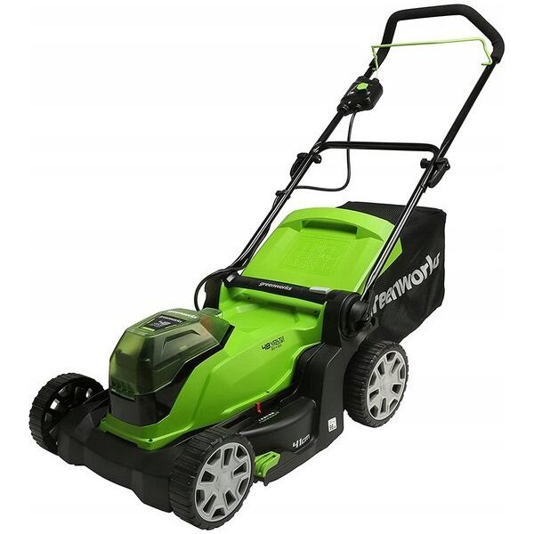 Kosiarka akumulatorowa Greenworks 2x24V Kosiarka akumulatorowa 41cm G24X2LM41K2x zestaw ładowarka dual + 2 aku 2Ah 13093173 6952909062433