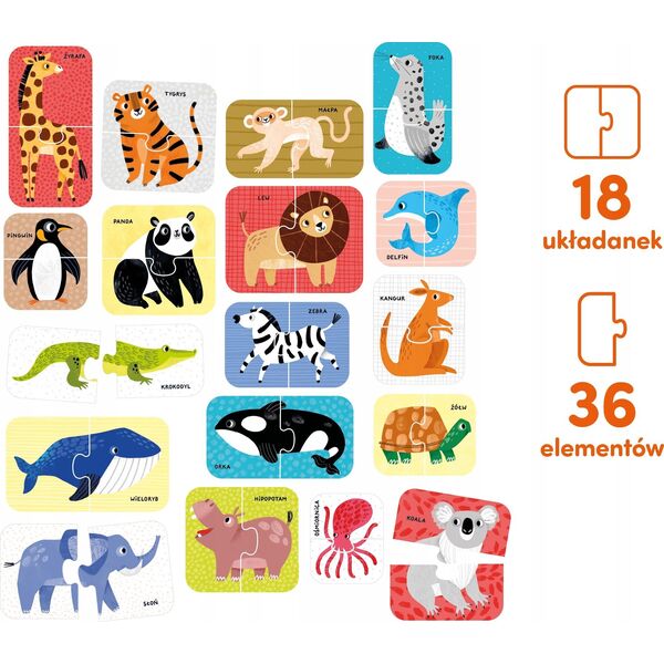 Czuczu Puzzle do pary - Dzikie zwierzęta 13095213 5902983492566