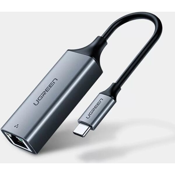 Adapter USB Ugreen Adapter USB-C na RJ45 UGREEN aluminiowy, Gigabit Ethernet (szary) 13112847 6957303804191