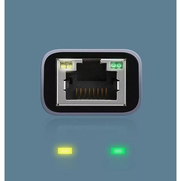 Adapter USB Ugreen Adapter USB-C na RJ45 UGREEN aluminiowy, Gigabit Ethernet (szary) 13112847 6957303804191