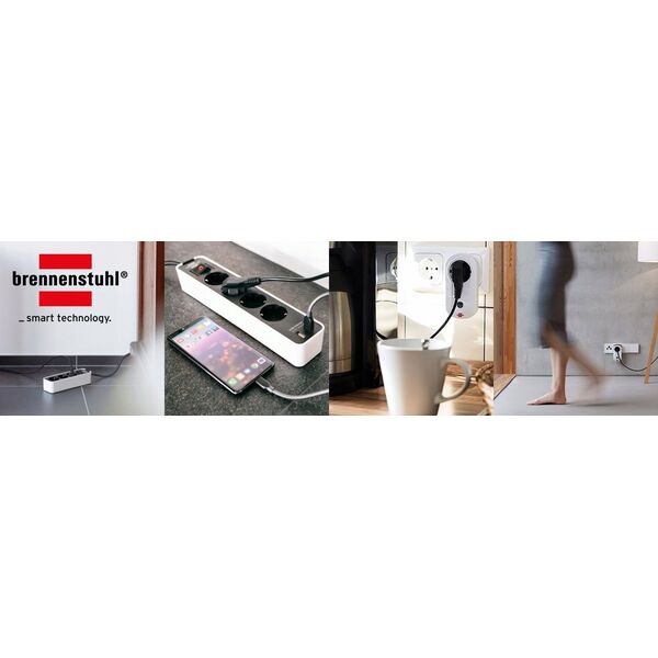 Listwa zasilająca Brennenstuhl BRENNENSTUHL LISTWA ZASILAJĄCA "ECOLOR" 5GN, 3M CZARNA 13113450 4007123684021