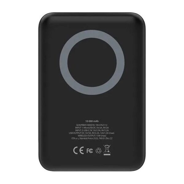 Powerbank GoGEN Power Bank 10 000 mAh Gogen PBMS100001B czarny 13123231 8590393347599