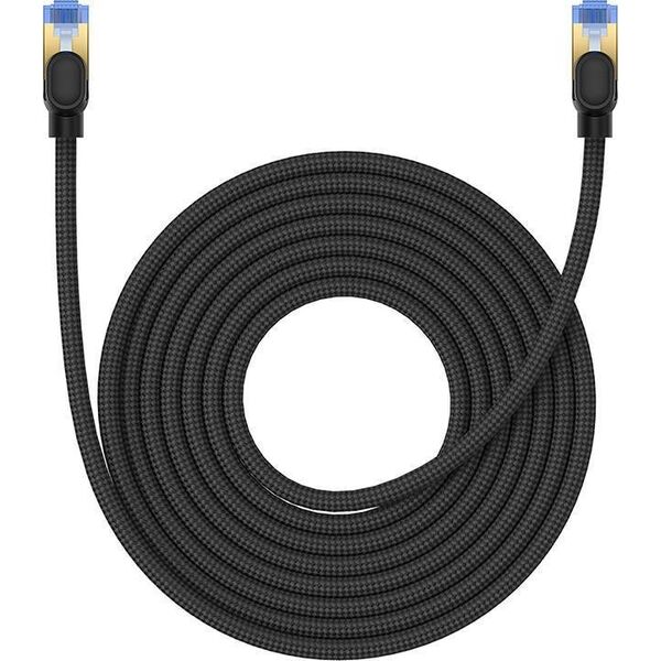 Baseus Kabel sieciowy w oplocie kat. 7 Baseus Ethernet RJ45, 10Gbps, 8m (czarny) 13123407 6932172646622