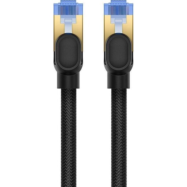 Baseus Kabel sieciowy w oplocie kat. 7 Baseus Ethernet RJ45, 10Gbps, 8m (czarny) 13123407 6932172646622