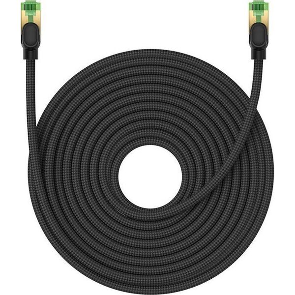 Baseus Kabel sieciowy w oplocie kat. 8 Baseus Ethernet RJ45, 40Gbps, 20m (czarny) 13123413 6932172646783