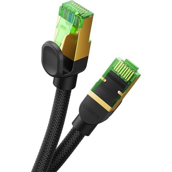 Baseus Kabel sieciowy w oplocie kat. 8 Baseus Ethernet RJ45, 40Gbps, 8m (czarny) 13123417 6932172646820