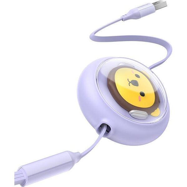 Kabel USB Baseus USB-A - USB-C + microUSB + Lightning 1.1 m Fioletowy (P10362900511-00) 13124786 6932172645519