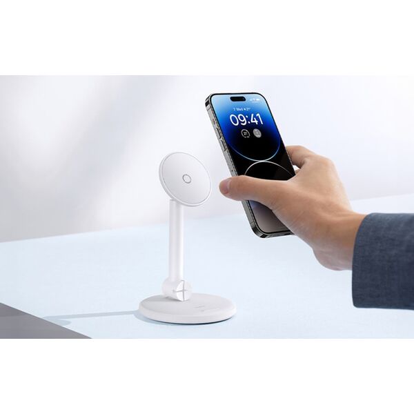 Baseus Magnetyczny uchwyt na telefon Baseus MagPro (biały) 13127878 6932172646394