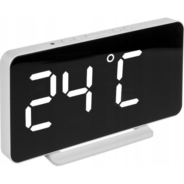 GreenBlue Zegar z alarmem i funkcjš termometru GB383 Biały 13128149 5902211130772