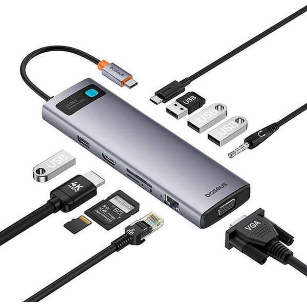 Stacja/replikator Baseus 11w1 StarJoy USB-C (B00030709811-00) 13129815 6932172636562