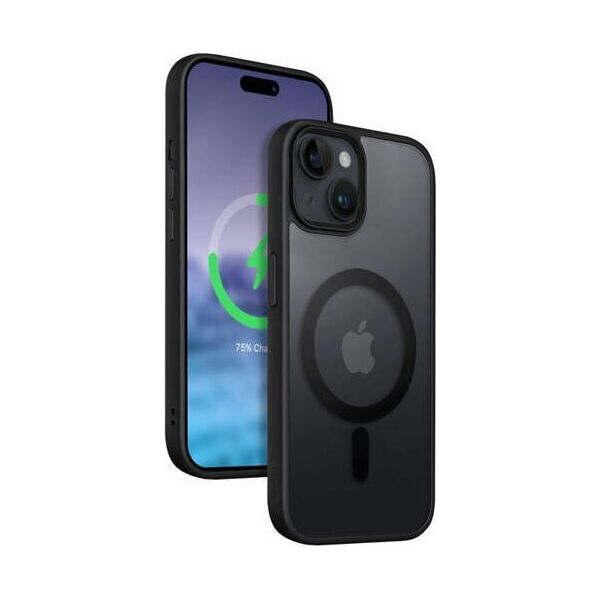 Crong Etui Hybrid Frost MAG Cover iPhone 15 Plus MagSafe Czarne 13132651 5904310703222