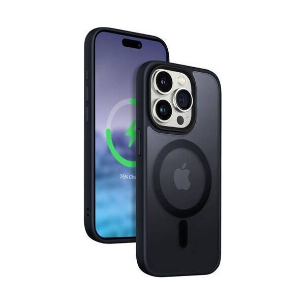 Crong Etui Hybrid Frost MAG Cover iPhone 15 Pro MagSafe Granatowe 13132653 5904310703291