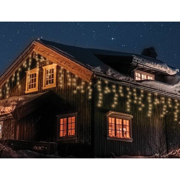 PR Girlanda świetlna 100 LED, sople, światło ciepłe białe 13133560 5902270777529