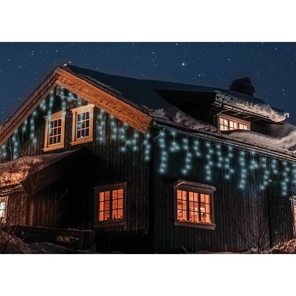 PR Girlanda świetlna 100 LED, sople, światło zimne białe 13133571 5902270777536