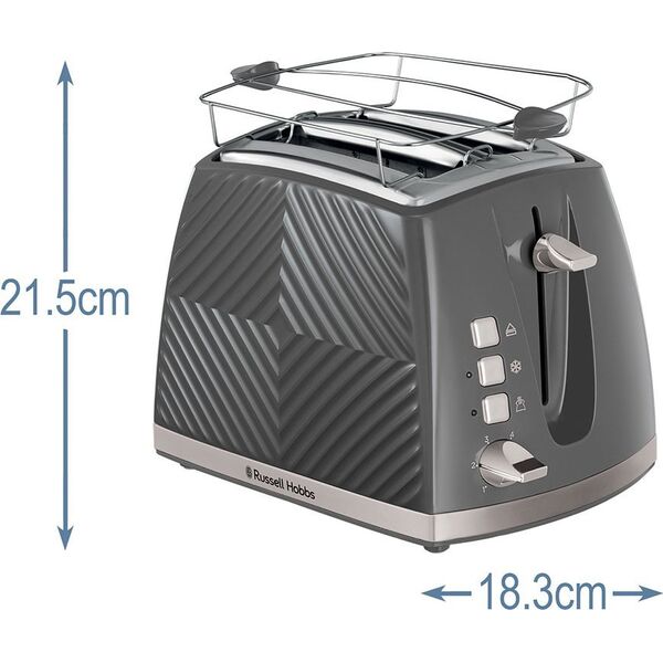 Toster Russell Hobbs Groove 26392-56 szary 13136223 5038061143348