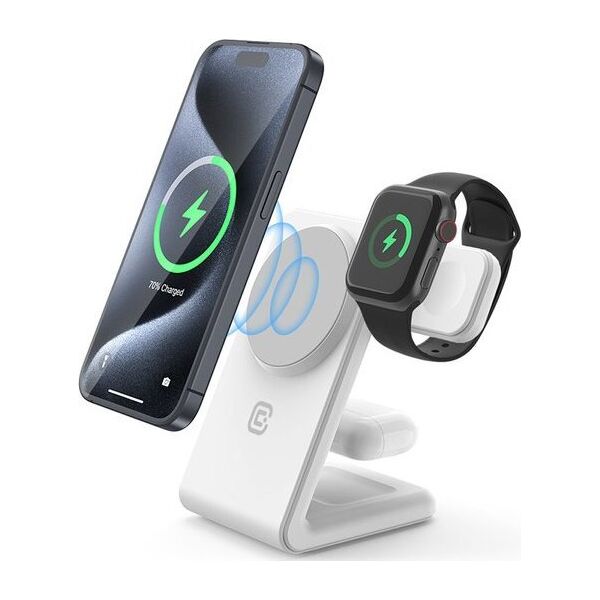 Ładowarka Crong Ładowarka bezprzewodowa 3w1 z MagSafe do iPhone, Apple Watch i AirPods 13146671 5904310703512