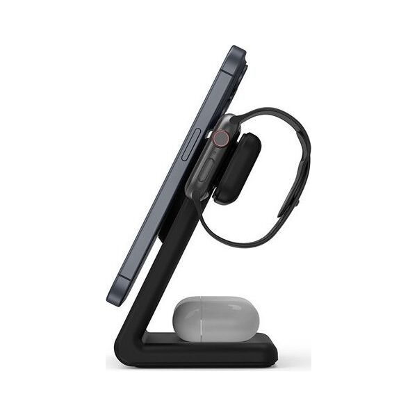 Ładowarka Crong Ładowarka bezprzewodowa 3w1 z MagSafe do iPhone, Apple Watch i AirPods 13146672 5904310703529