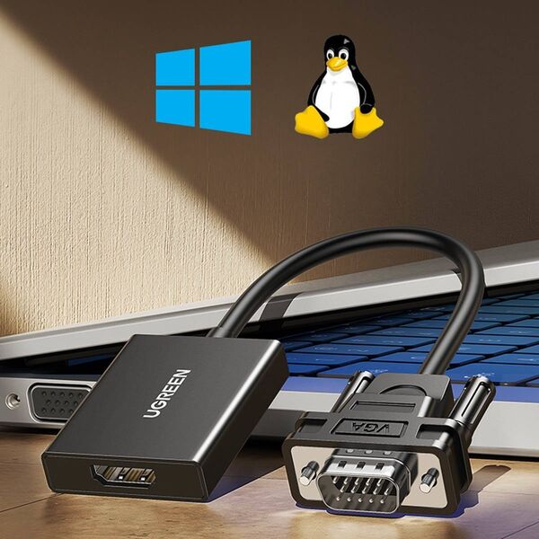Adapter AV Ugreen Adapter UGREEN 50945 VGA do HDMI 13155594 6957303859450