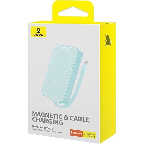 Powerbank Baseus Powerbank magnetyczny Baseus Magnetic Mini 10000mAh 30W MagSafe (niebieski) 13168158 6932172642792