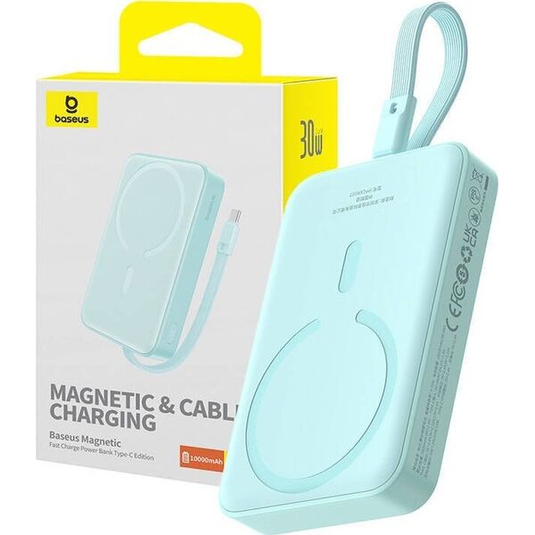Powerbank Baseus Powerbank magnetyczny Baseus Magnetic Mini 10000mAh 30W MagSafe (niebieski) 13168158 6932172642792