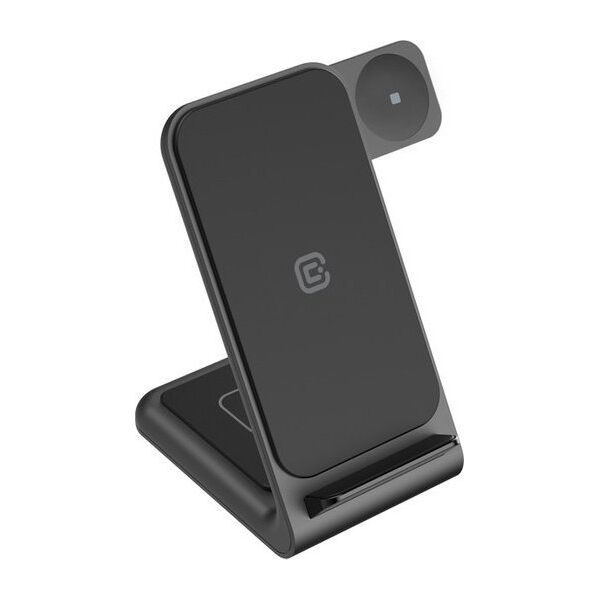 Ładowarka Crong Ładowarka bezprzewodowa 3w1 do iPhone, Samsung & Android, Galaxy Watch i słuchawek TWS 13169330 5904310703550