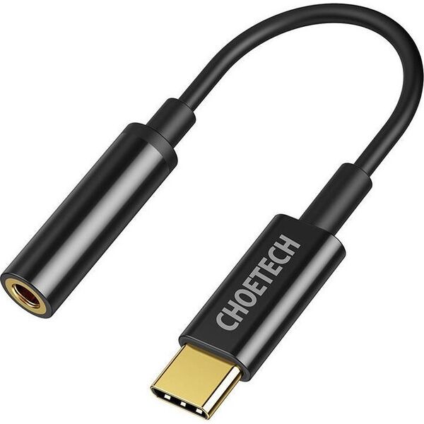 Adapter USB Choetech Adapter Choetech AUX003 USB-C do 3.5mm Audio Jack Adapter (czarny) 13169589 6971824975123