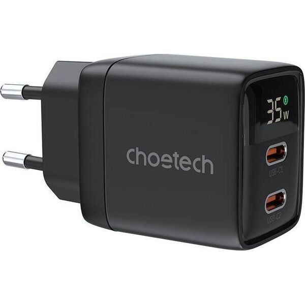 Ładowarka Choetech Ładowarka sieciowa GAN USB-C-USB-C Choetech PD6051 (czarna) 13169592 6932112106100