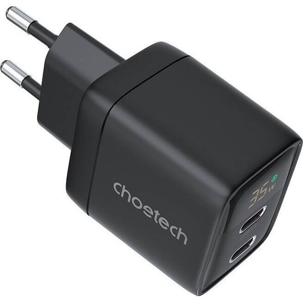 Ładowarka Choetech Ładowarka sieciowa GAN USB-C-USB-C Choetech PD6051 (czarna) 13169592 6932112106100