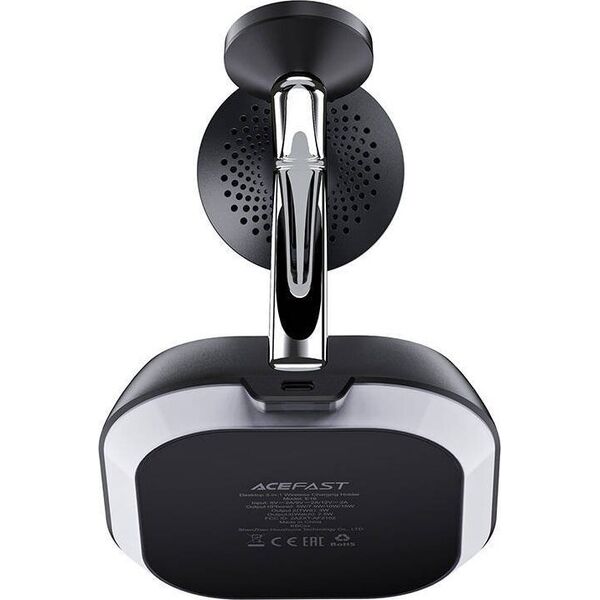 Ładowarka Acefast Ładowarka bezprzewodowa 3w1 Acefast E16 LED (czarna) 13171096 6974316281917