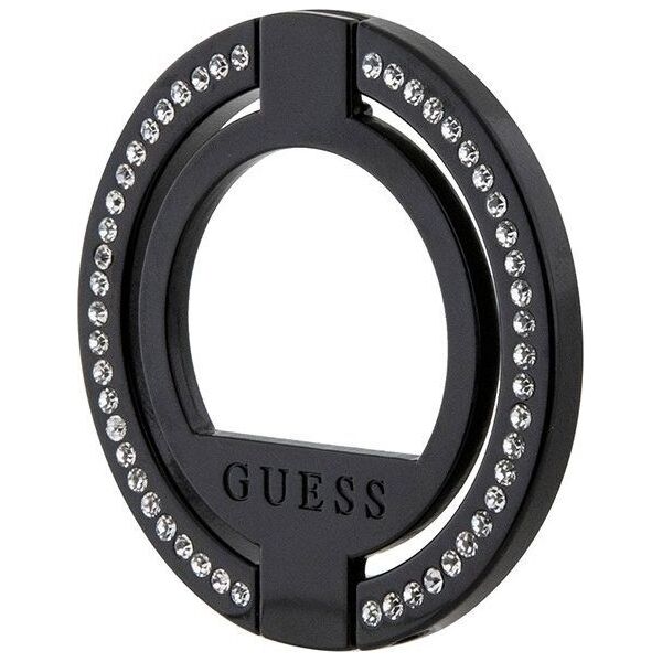 Guess Guess MagSafe Ring stand GUMRSALDGK czarny/black Rhinestone 13171126 3666339170356