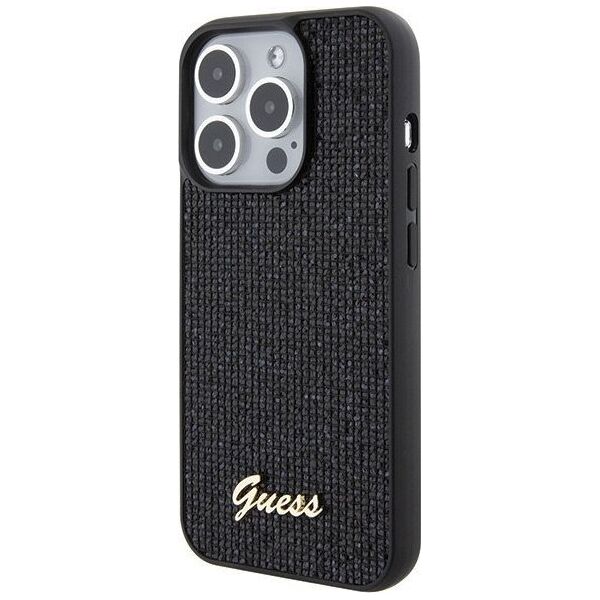 Guess Guess GUHCP15LPMSDGSK iPhone 15 Pro 6.1" czarny/black hardcase Disco Metal Script 13171165 3666339173456