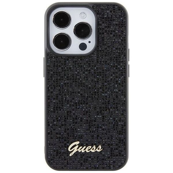 Guess Guess GUHCP15LPMSDGSK iPhone 15 Pro 6.1" czarny/black hardcase Disco Metal Script 13171165 3666339173456
