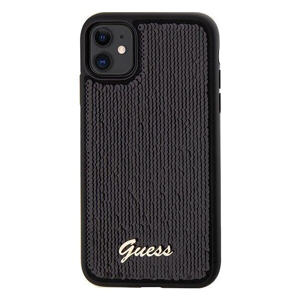 Guess Guess GUHCN61PSFDGSK iPhone 11 / Xr 6.1" czarny/black hardcase Sequin Script Metal 13171333 3666339172770