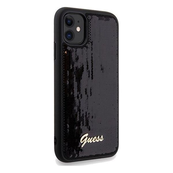Guess Guess GUHCN61PSFDGSK iPhone 11 / Xr 6.1" czarny/black hardcase Sequin Script Metal 13171333 3666339172770