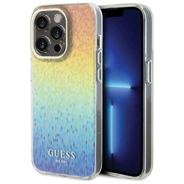 Guess Guess GUHCP14LHDECMI iPhone 14 Pro 6.1" wielokolorowy hardcase IML Faceted Mirror Disco Iridescent 13171345 3666339172299