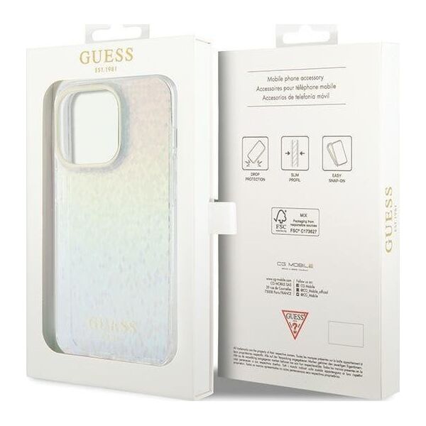 Guess Guess GUHCP14LHDECMI iPhone 14 Pro 6.1" wielokolorowy hardcase IML Faceted Mirror Disco Iridescent 13171345 3666339172299