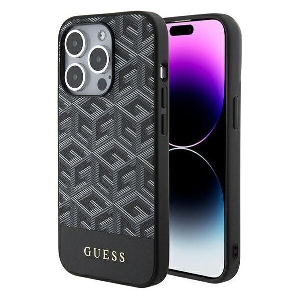 Guess Guess GUHMP15LHGCFSEK iPhone 15 Pro 6.1" czarny/black hardcase GCube Stripes MagSafe 13171374 3666339194727