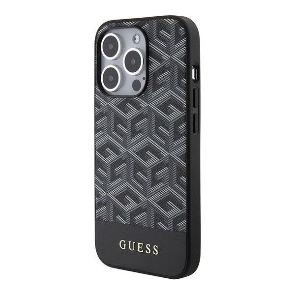 Guess Guess GUHMP15LHGCFSEK iPhone 15 Pro 6.1" czarny/black hardcase GCube Stripes MagSafe 13171374 3666339194727