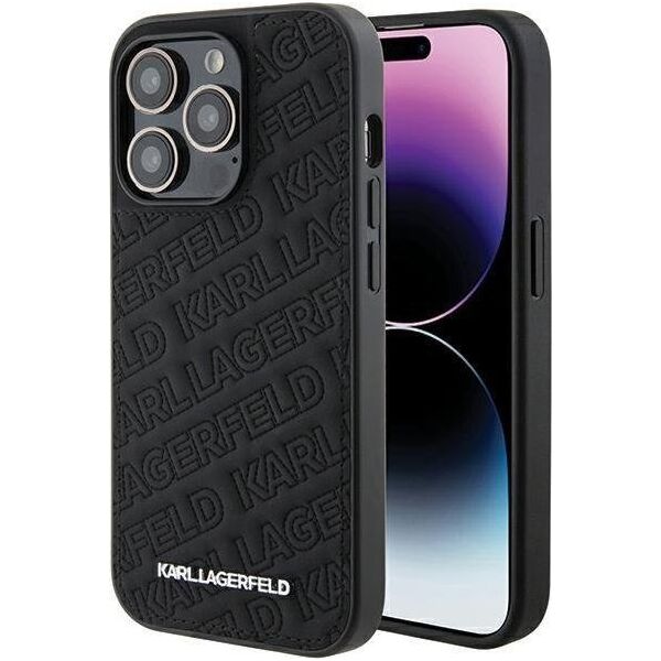 Karl Lagerfeld Karl Lagerfeld KLHCP15LPQKPMK iPhone 15 Pro 6.1" czarny/black hardcase Quilted K Pattern 13177471 3666339165055