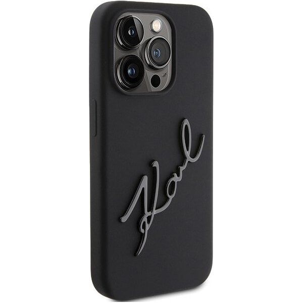 Karl Lagerfeld Karl Lagerfeld KLHCP15LSKSBMCK iPhone 15 Pro 6.1" czarny/black hardcase Silicone Karl Script 13177472 3666339168179