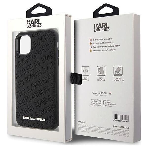 Karl Lagerfeld Karl Lagerfeld KLHCN61PQKPMK iPhone 11 / Xr 6.1" czarny/black hardcase Quilted K Pattern 13177508 3666339164959