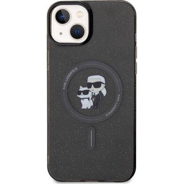 Karl Lagerfeld Karl Lagerfeld KLHMP15SHGKCNOK iPhone 15 6.1" czarny/black hardcase Karl&Choupette Glitter MagSafe 13182048 3666339162634