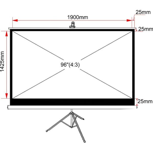 Ekran do projektora Art ART MANUAL SCREEN ON A TRIPOD 96inch 244x244cm TA-96 1:1 13205842 5906721171584