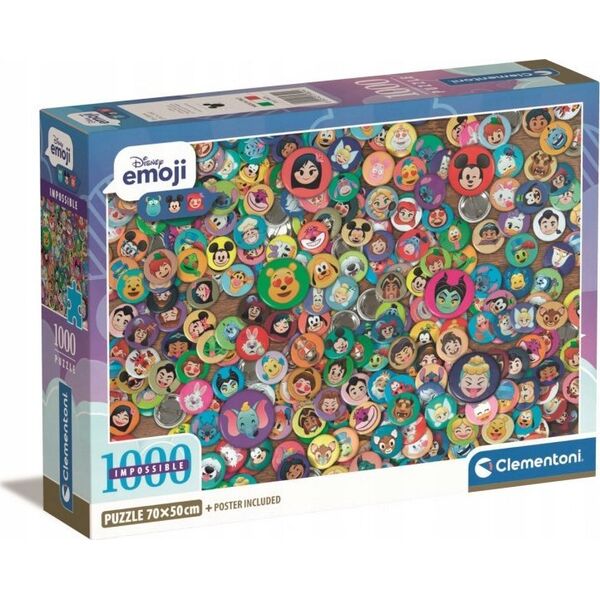 Clementoni Puzzle 1000 elementów Compact Disney Emoji 13213430 8005125398294